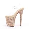 Pleaser - FLAMINGO808LG Sandale à bride à la cheville, Pole dance chaussures - Chaussures de pole dance - Couleur or/Transparent Product image